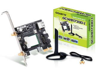 Безжичен PCI Express адаптер Gigabyte GC-WB1733D-I, 2x2 802.11ac 160MHz, Bluetooth 5.0