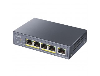 Суич Cudy FS1010P, 5 портов, 10/100/100, PoE+ Switch 60W, Uplink порт