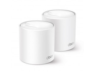 Безжичен рутер TP-Link Deco X60 V3 2-Pack, AX3000, 2.4/5 GHz, 574 -  2402 Mbps, Gigabit
