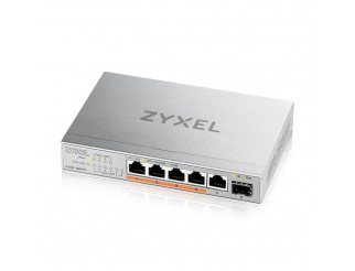 Суич ZyXEL XMG-105  5 портов 2,5Gb + 1xSFP+, 4 порта 70W PoE++, неуправляем