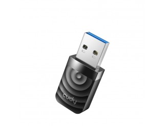 Безжичен нано адаптер Cudy WU1300S, USB 3.0, 2.4/5 Ghz, Вградена антена 2dBi