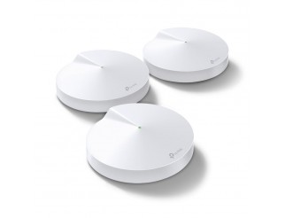 Безжичен рутер TP-Link Deco M5, AC1300, 2.4/5 GHz, 400 -  867 Mbps, Gigabit, (3-pack)