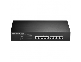 Суич EDIMAX ES-1008P, 8 PoE порта, 10/100Mbps