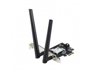 Безжичен адаптер ASUS PCE-AX1800 WiFi 6 PCI-e две външни антени и Bluetooth 5.2
