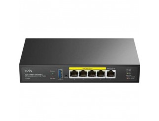 Безжичен рутер и access Point CUDY C200P 2 in 1, 1xGigabit, 4xGigabit POE+PSU, USB 3.0