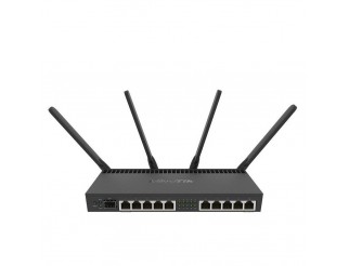 Рутер MikroTik RB4011iGS+5HacQ2HnD-IN, CPU 1.4GHz, 1GB, 10x10/100/1000, 1 SFP+port, USB, WiFi
