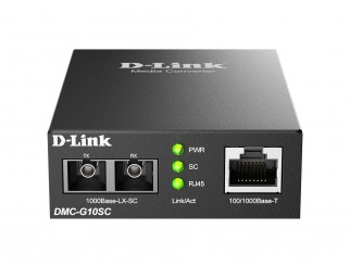 Медиа конвертор D-link DMC-G10SC/E, 100/1000Base-T to 1000Base-LX SC Single-Mode (10 km)