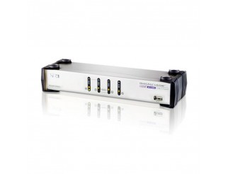 KVMP превключвател, ATEN CS1744C-AT, 4-портов, PS/2-USB, VGA Dual Display, Audio