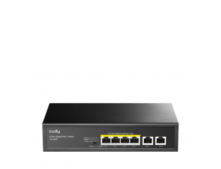Суич Cudy GS1006P, 6 x портов 10/100/1000Mbps PoE, 65W
